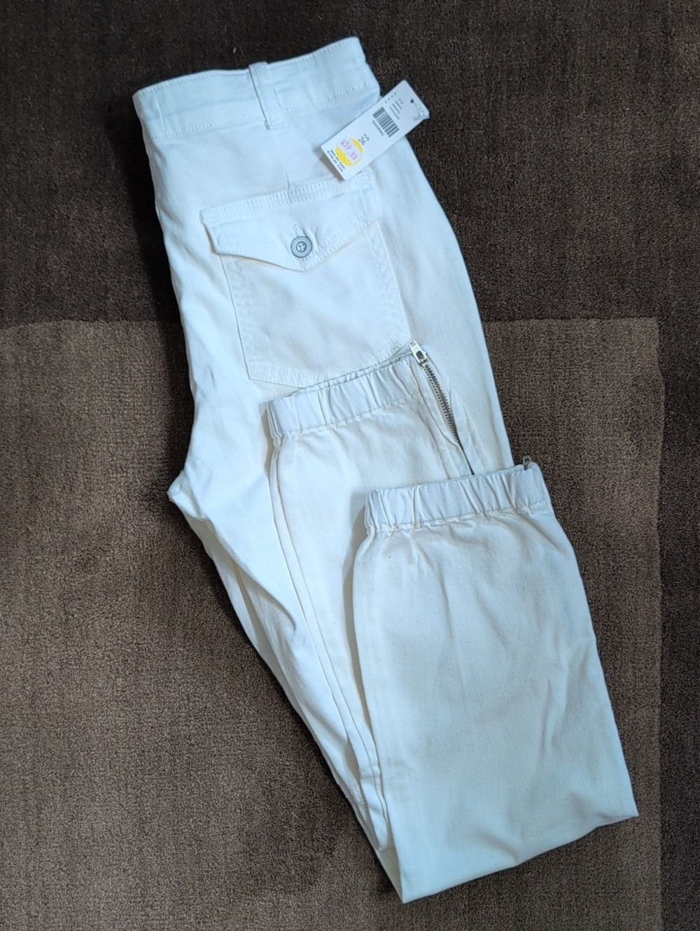 NWT Anthropologie Ivory Utility Style Ankle Pant